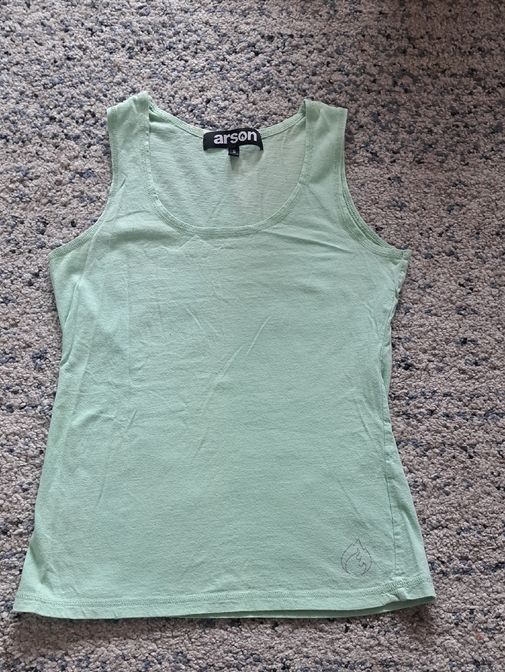 Arson Women's Mint Green Scoop Neck Tank Top